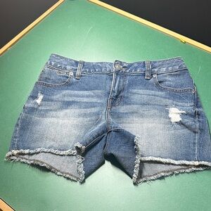 Maurices Blue Distressed Jean Shorts